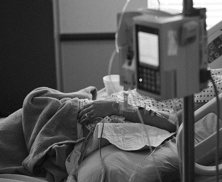 Person in a hospital bed